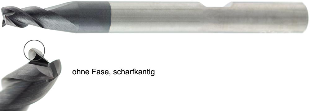 VHM Schaftfräser kurz scharfkantig ohne Fase 19144