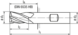 technische Zeichnung Fraeser HT358A4N