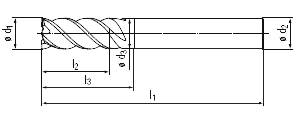technische Zeichnung Alu HPC Fräser Typ 8019232