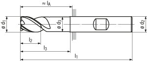 technische Zeichnung Alu Schlichtfräser RG28-89RZ